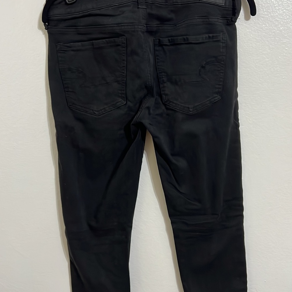 Black American Eagle distressed Jeggings - Picture 3 of 5